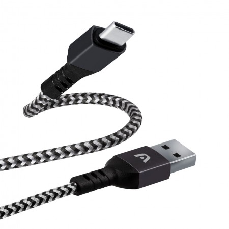 ARG-CB-0025BK Argom Cable Type-C to USB 2.0 Nylon Braided Dura Form